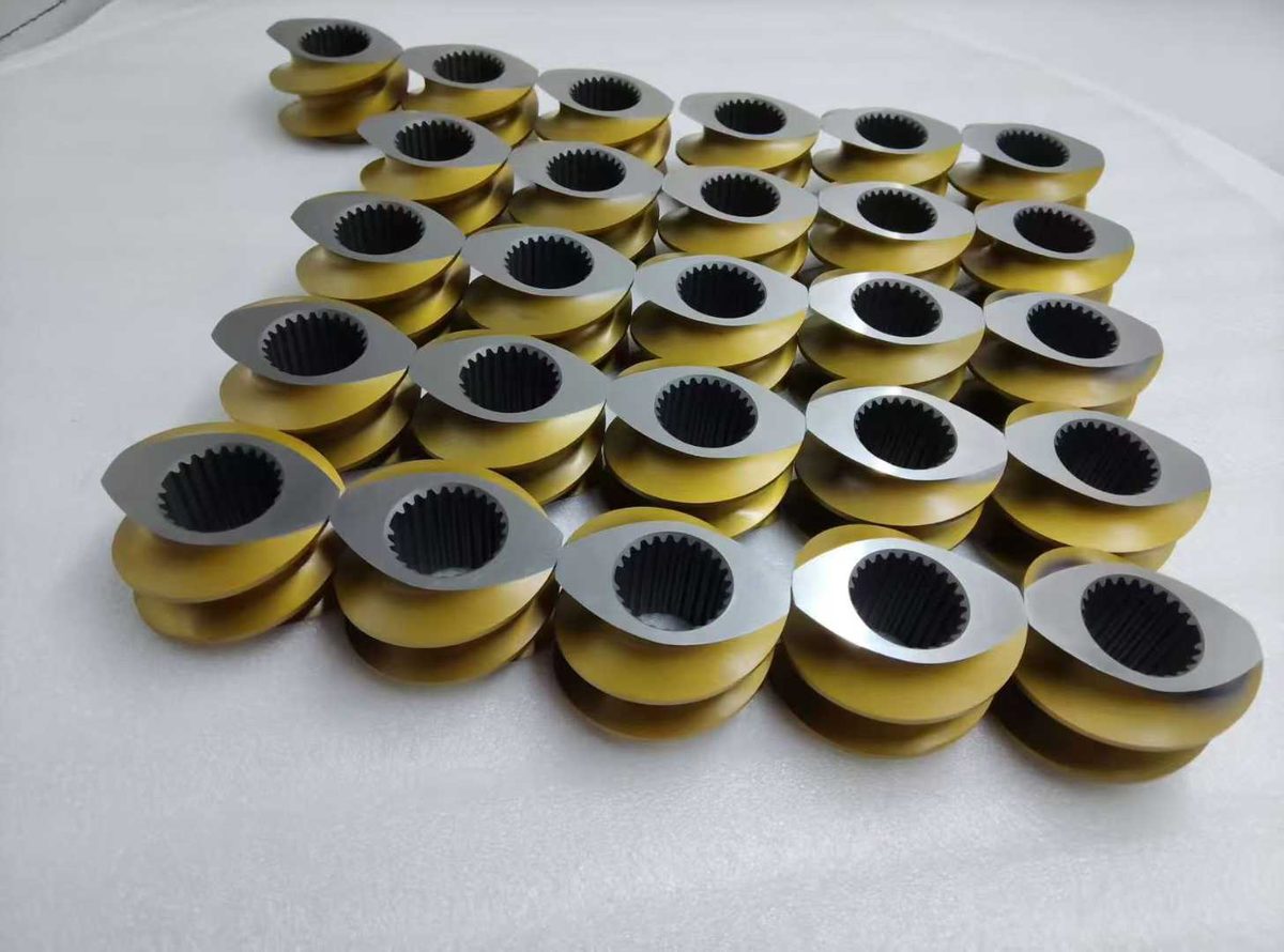 Batch production of gold-coated mixing elements