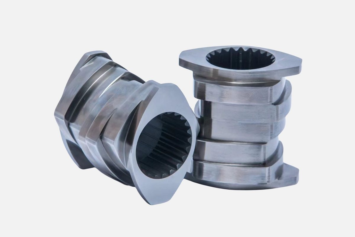 TKD kneading block stack with splined bores